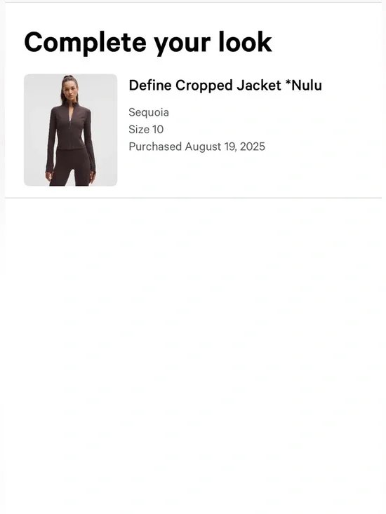 LULULEMON DEFINE CROPPED JACKET SEQUOIA - Picture 4 of 4